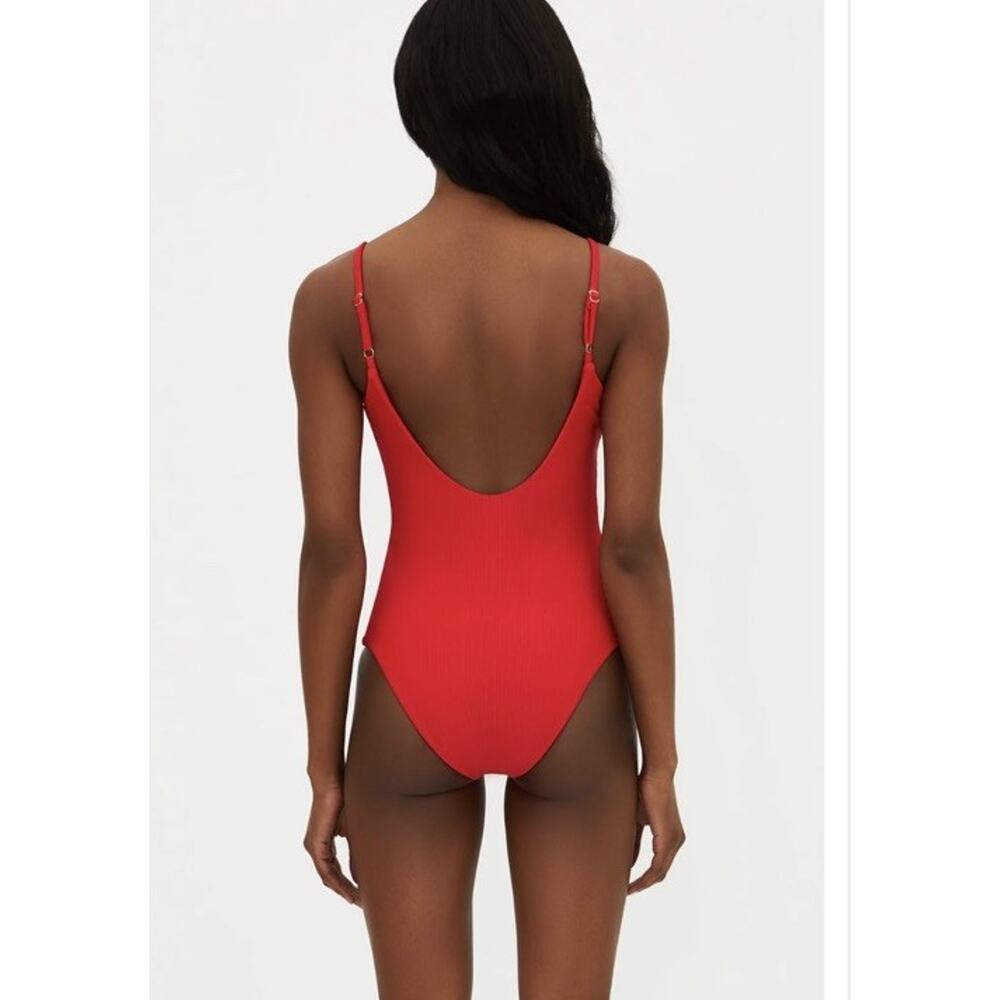 Beach Riot Core Collection Reese One Piece Sz M Red - Picture 3 of 14